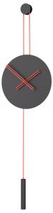Designové nástěnné hodiny SER45007 Serenity black-red-red 90cm
