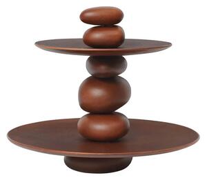 Ferm LIVING - Pebble Dessert Stand Dark Brown