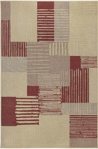 Breno Kusový koberec SISALO 706/O44P, Červená, Vícebarevné, 133 x 190 cm