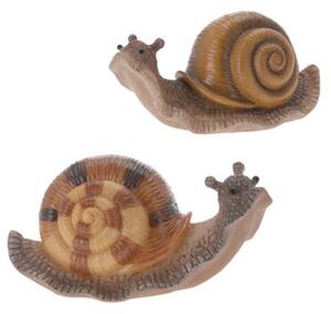 Zahradní figurka z polystonu Snails, sada 2ks, 10 cm, vícebarevná