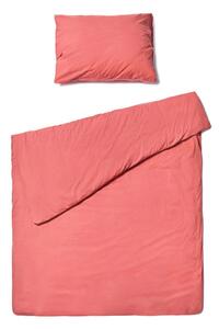 Korálově růžové bavlněné povlečení na jednoůžko Bonami Selection, 140 x 220 cm