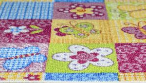 Breno Metrážový koberec BUTTERFLY 57, šíře role 300 cm, Růžová, Vícebarevné