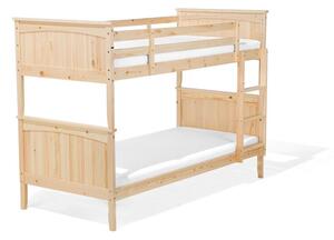 Patrová postel 90 cm RADIN (s roštem) (světlé dřevo). 1007444