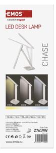 Emos lighting LED stolní lampa CHASE, bílá 1538183000
