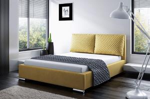 Praktická postel s polštáři 120x200 DUBAI - žlutá