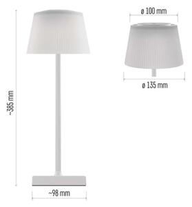 Emos lighting LED stolní lampa KATIE, nabíjecí, bílá, IP44 1538196000