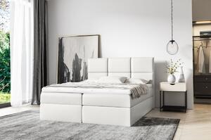 Boxpringová postel 160x200 IRYNA - bílá + topper ZDARMA