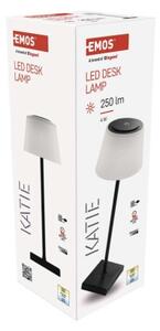 Emos lighting LED stolní lampa KATIE, nabíjecí, černá, IP44 1538197000