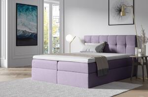 Čalouněná postel s úložným prostorem 120x200 RECIVIO - fialová + topper ZDARMA