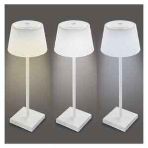 Emos lighting LED stolní lampa KATIE, nabíjecí, bílá, IP44 1538196000