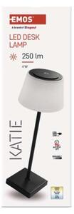 Emos lighting LED stolní lampa KATIE, nabíjecí, černá, IP44 1538197000