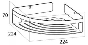Tiger Caddy koupelnový košík chrom 14006.3.03.46