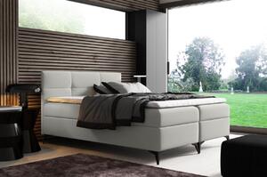 Elegantní postel FLOKI - 160x200, bílá + topper ZDARMA