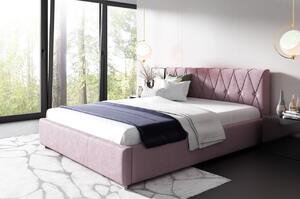 Čalouněná postel MELITA - 140x200, růžová