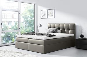 Čalouněná postel REX - 180x200, šedá + topper ZDARMA