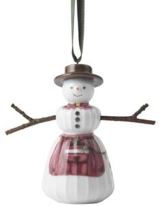 Kähler Design Závěsná keramická dekorace Sněhulák Hammershøi Christmas - Wife KD526