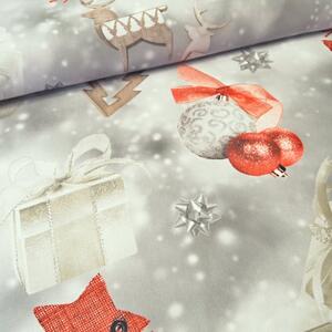 Vánoční dekorační látka SOFT 400711-102 bez obšití 150
