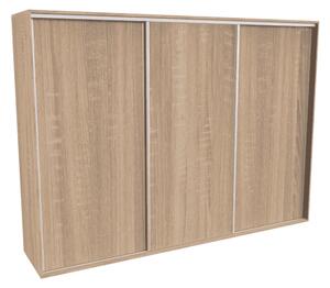 Šatní skříň FLEXI 3 s posuvnými dveřmi Varianta barvy: Dub natur (dub sonoma), Šířka: 300 cm, Výška: 240 cm