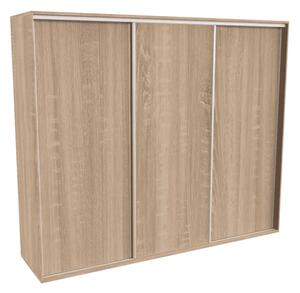 Šatní skříň FLEXI 3 s posuvnými dveřmi Varianta barvy: Dub natur (dub sonoma), Šířka: 240 cm, Výška: 220 cm
