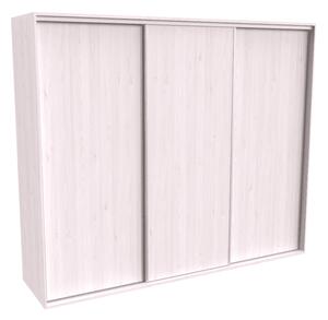 Šatní skříň FLEXI 3 s posuvnými dveřmi Varianta barvy: Bílá, Šířka: 300 cm, Výška: 220 cm