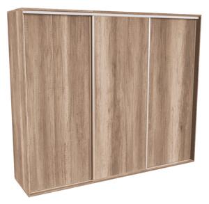 Šatní skříň FLEXI 3 s posuvnými dveřmi Varianta barvy: Dub natur (dub sonoma), Šířka: 280 cm, Výška: 220 cm
