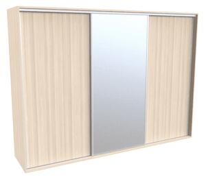 Šatní skříň FLEXI 3 se zrcadlem Varianta barvy: Olše, Šířka: 300 cm, Výška: 240 cm
