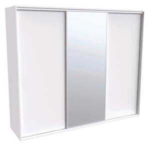 Šatní skříň FLEXI 3 se zrcadlem Varianta barvy: Buk, Šířka: 240 cm, Výška: 220 cm