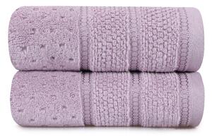 Sada 2 fialových bavlněných ručníků Hobby Arella, 50 x 90 cm