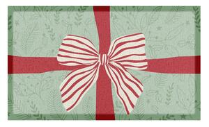 Rohožka s vánočním motivem z recyklovaného plastu 40x70 cm Red & White Stripe Bow – Artsy Doormats
