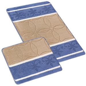 Bellatex SADA BANY bez výkroje Ornament modro béžový, - 60x100,60x50cm