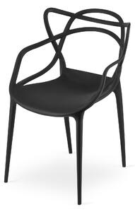 Černá plastová židle KATO