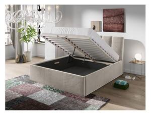 Čalouněná manželská postel 160x200 TRALEE - šedá