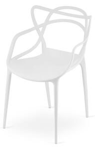 Bílá plastová židle KATO