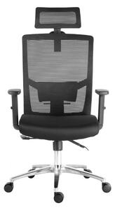 Kancelářská ergonomická židle SCALA — černá, nosnost 150 kg
