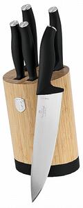 Sada nožů se stojanem BAMBOO 6 ks Matte Black Collection