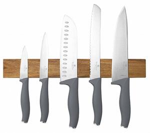 Sada nožů s magnetickým držákem z akátového dřeva 6 ks Aspen Collection