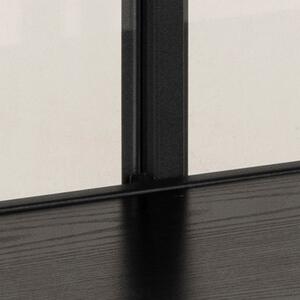 Černá vitrína v dekoru jasanu 152x86 cm Seaford – Actona