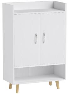 HOMCOM Botník s Úzkým Designem a 4 Přihrádkami pro 12 Párů Bot, Vstupní Prostor 60 x 30 x 92 cm, Bílý | Aosom