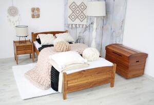 Vyvýšená postel ANGEL + sendvičová matrace MORAVIA + rošt ZDARMA, 90 x 200 cm, olše-lak