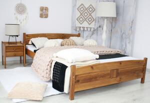 Vyvýšená postel ANGEL + sendvičová matrace MORAVIA + rošt ZDARMA, 120 x 200 cm, ořech-lak