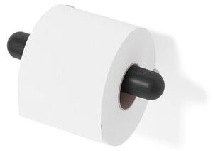 Černý nástěnný držák na toaletní papír z dubového dřeva Wireworks Yoku
