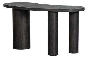Tmavě hnědý konzolový stolek v dekoru borovice 70x150 cm Maan – WOOOD