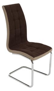 Jídelní židle v hnědé barvě s kovovou konstrukcí TK3033