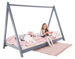 Montessori postel, borovicové dřevo, šedá, GROSI