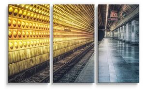 Sablio Obraz - 3-dílný Pražské metro - 120x80 cm