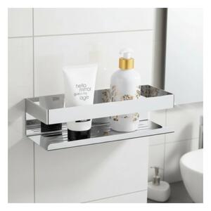 WENKO 25413100-Polička TURBO-LOC GENOVA SHINE 30x10,5 cm stříbrná