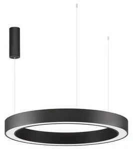 LED lustr Morbido 80 černé s dálkovým ovládáním