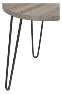 Hnědošedý odkládací stolek Støraa Owen, ø 50 cm
