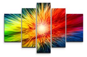 Sablio Obraz - 5-dílný Barevná exploze - 125x90 cm