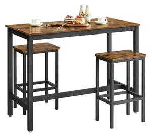 BAROVÁ SADA, hnědá, černá, 120/60/90 cm Boxxx - Barové stoly, Online Only
